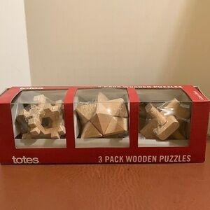 NIB Totes 3 pack wooden puzzles